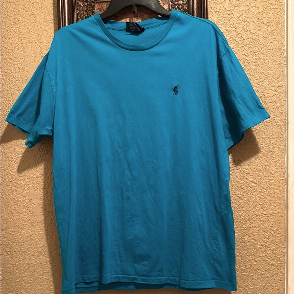 Polo Ralph Lauren Teal Short Sleeve Tee. Great shape other than 1 small stain.